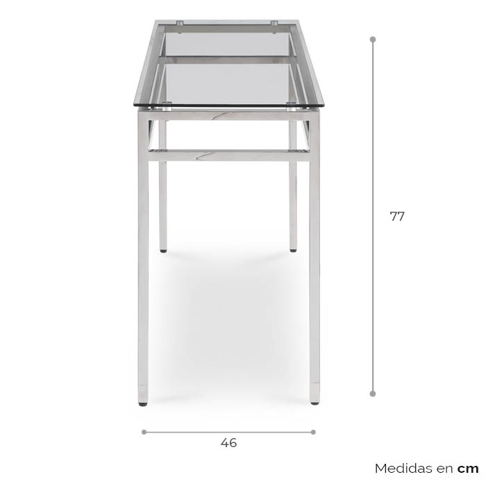 Mesa Consola Plateada Lapi | Mesas Consolas | salas